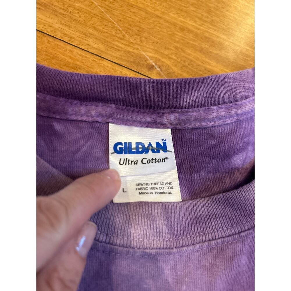 Purple Tie Dye Wildlife Native Girl Eagle Moon Tshirt - Picture 7 of 8